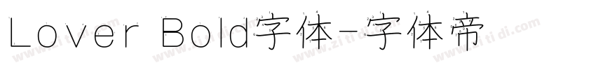 Lover Bold字体字体转换